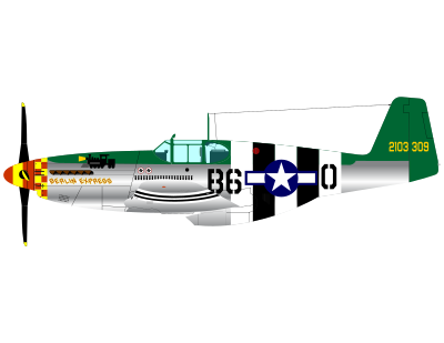 P-51B FIGHTER clipart