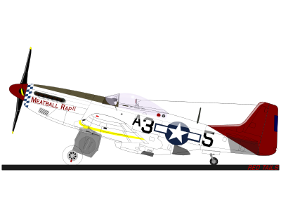 P-51D RED TAILS clipart