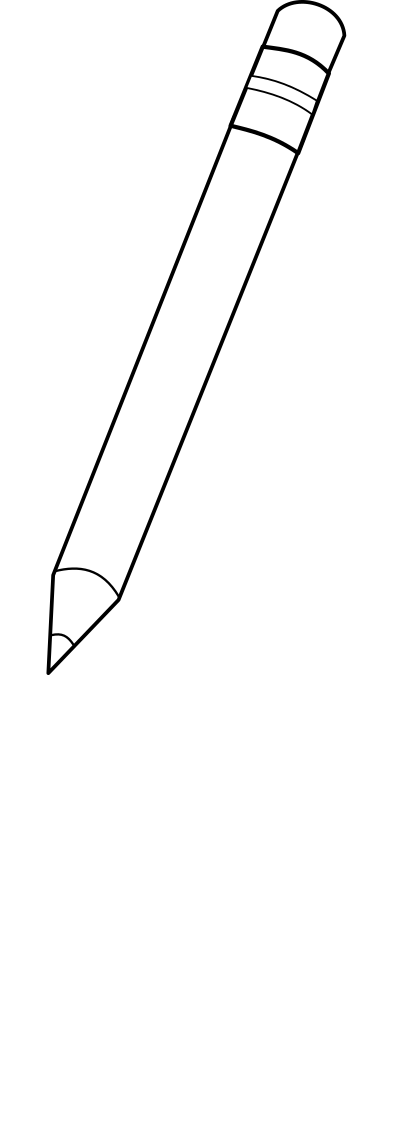P for Pencil for coloring clipart