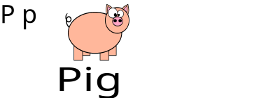 P for Pig clipart