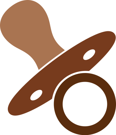 Pacifier brown clipart
