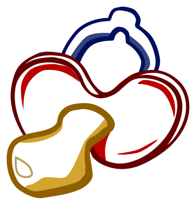 Pacifier - coloured clipart