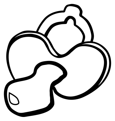 Pacifier - lineart clipart