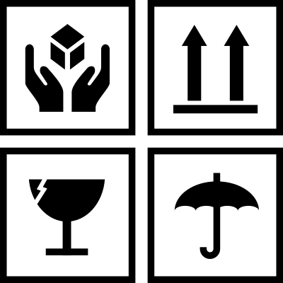 Package handling symbol clipart
