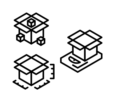 Packaging icons clipart
