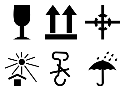 Packing symbols clipart
