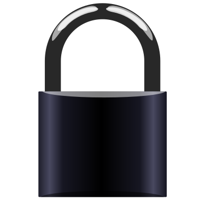 Padlock black clipart