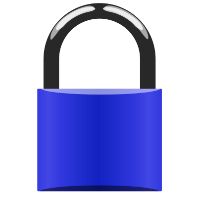 Padlock blue clipart