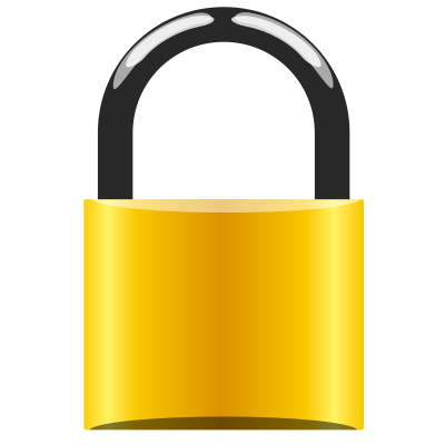 Padlock gold clipart