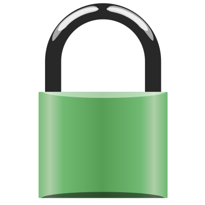 Padlock green clipart