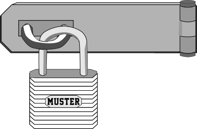 Padlock on Hasp clipart