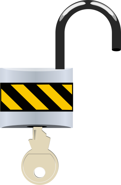 Padlock-open clipart