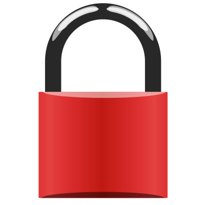 Padlock red clipart