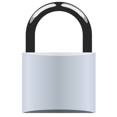 Padlock silver light clipart