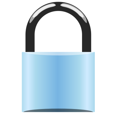 Padlock skyblue clipart