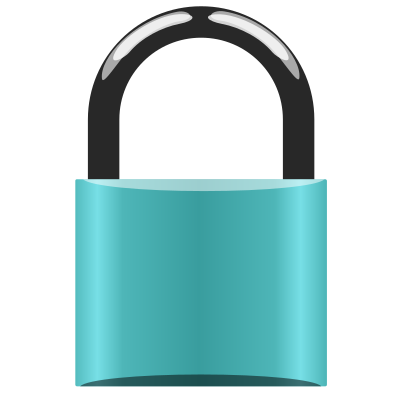 Padlock turquoise clipart
