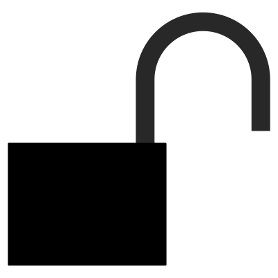 Padlock unlocked silhou 01 clipart