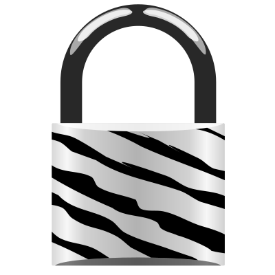 Padlock zebra clipart