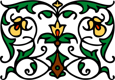 Page ornament 95 (colour) clipart