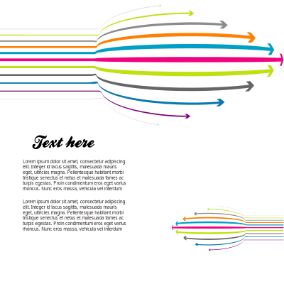Page template with text and arrows clipart