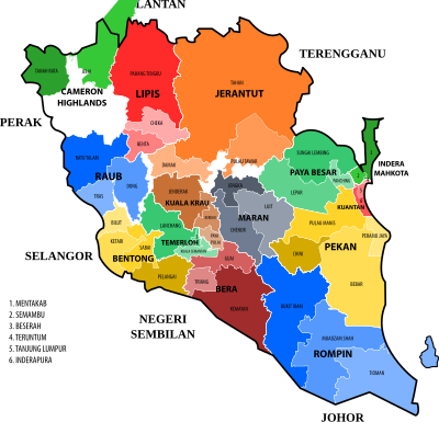 Pahang new electoral map clipart