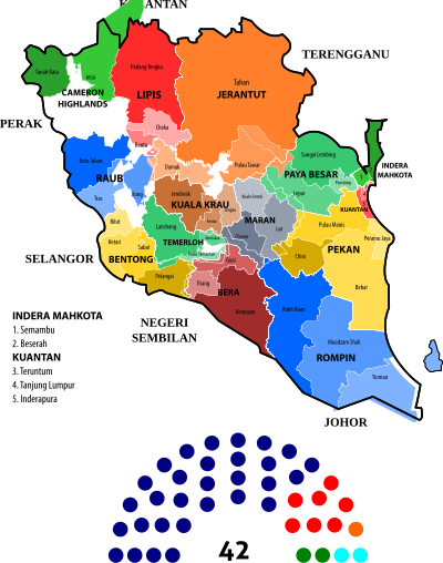 Pahang State Legislative Assembly Constituencies (2013) clipart