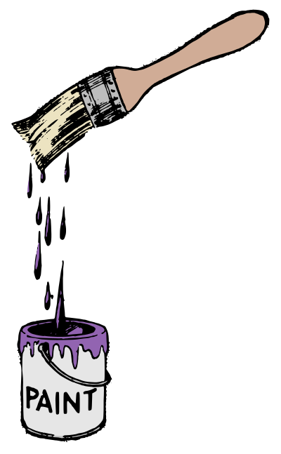Paint and Brush - Purple clipart
