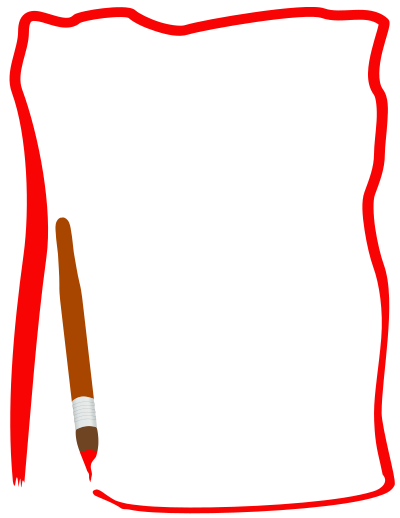 Paint & Brush Border clipart