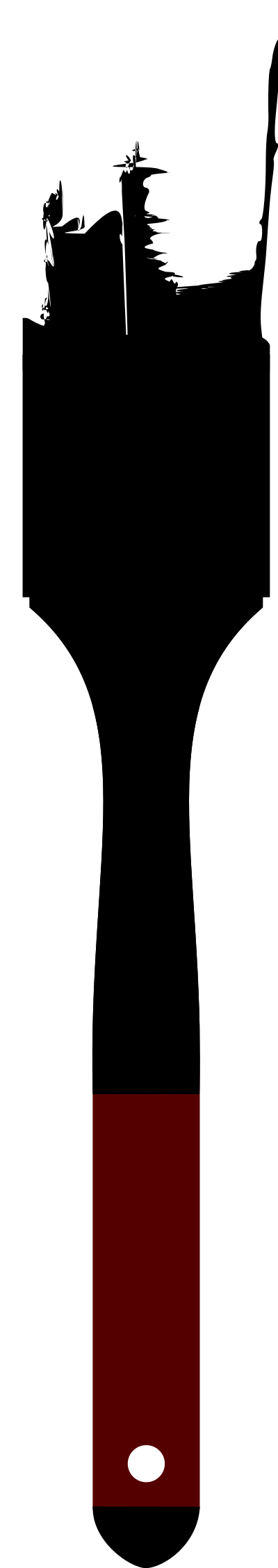 Paint brush outline. clipart