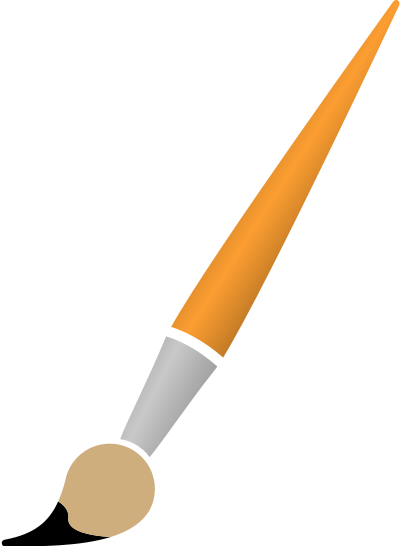Paint Brush with Black Dye clipart