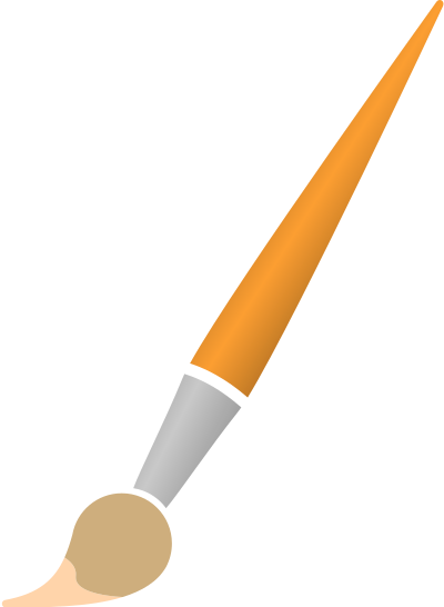 Paint Brush with Cream Dye clipart