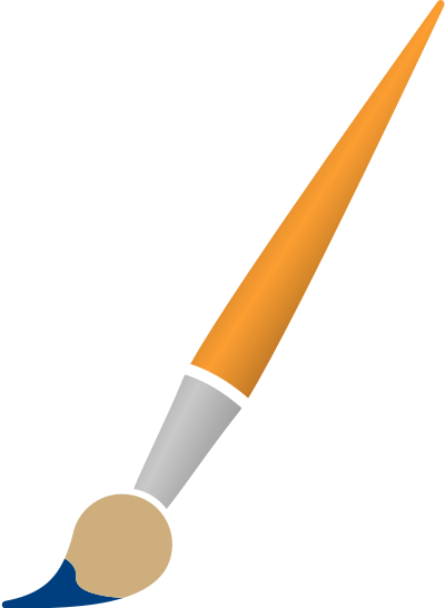 Paint Brush with Dark Blue Dye clipart