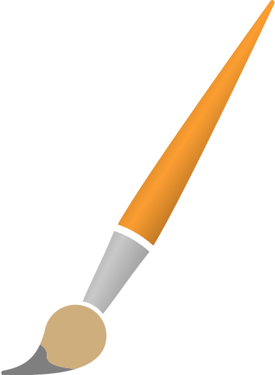 Paint Brush with Grey Dye clipart