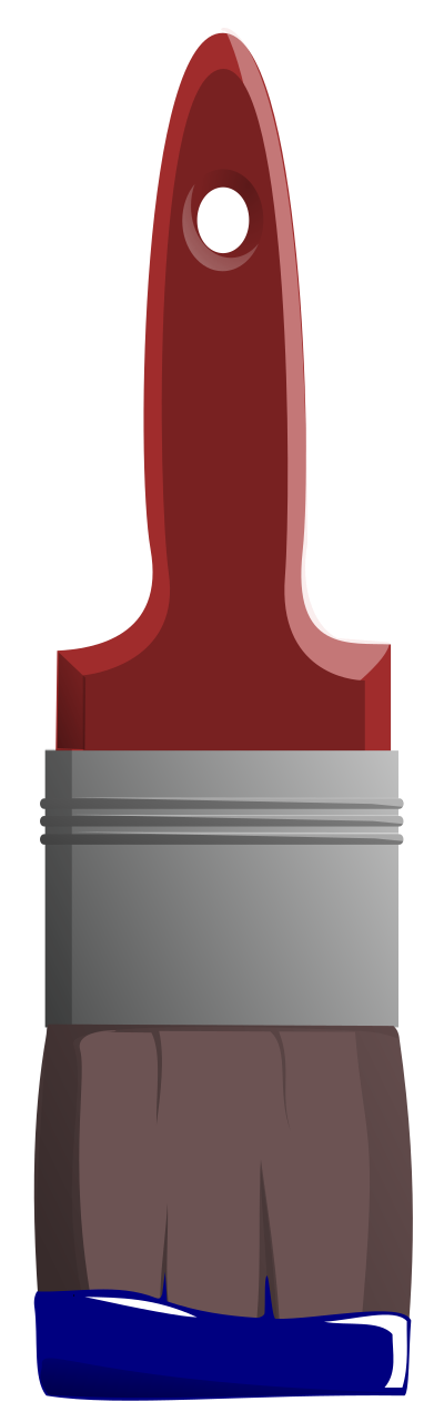 Paint Brush with Paint clipart