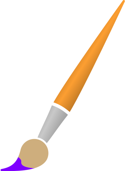 Paint Brush with Purple Dye clipart