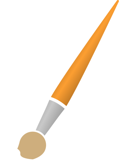 Paint Brush with White Dye clipart