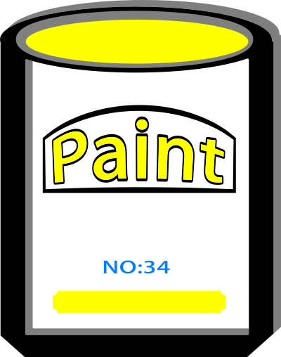Paint can yellow no34 clipart