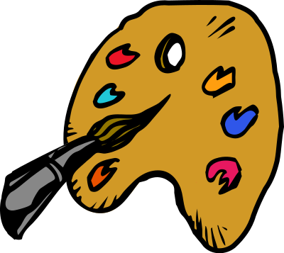 Paintbrush and Palette clipart