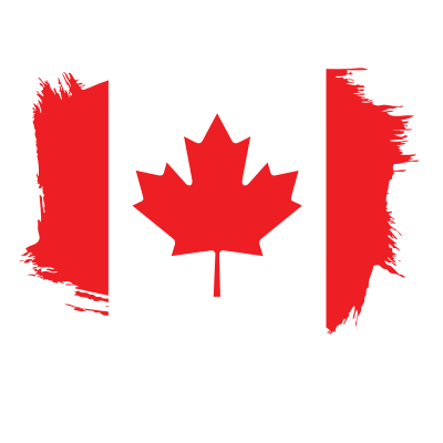 Painted flag of Canada clipart