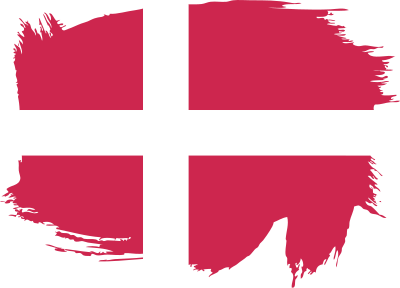 Painted flag of Denmark clipart