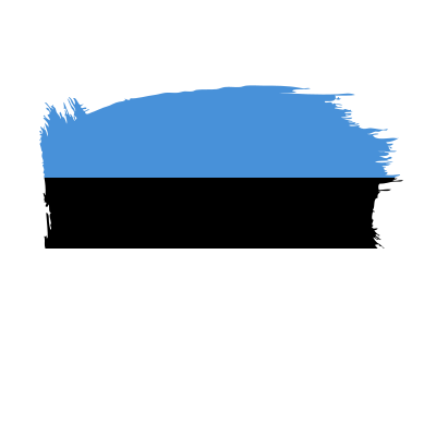 Painted flag of Estonia clipart