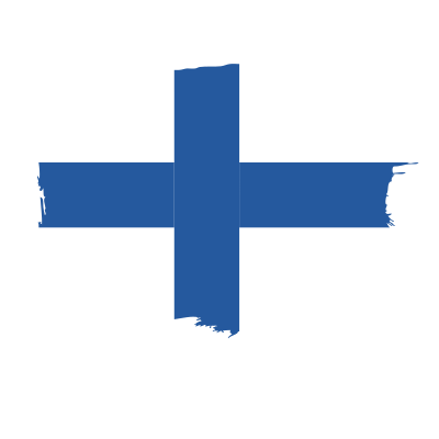 Painted flag of Finland clipart