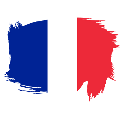 Painted flag of France clipart