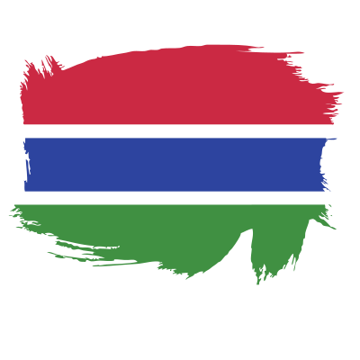 Painted flag of Gambia clipart