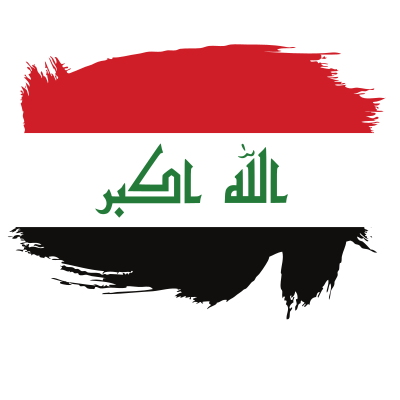 Painted flag of Iraq clipart