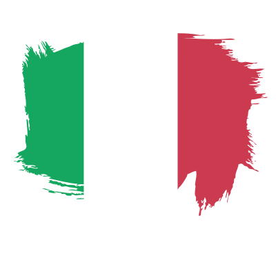 Painted flag of Italy clipart