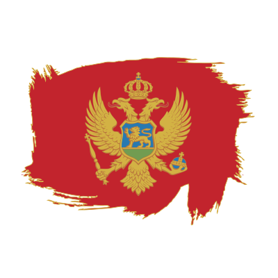 Painted flag of Montenegro clipart