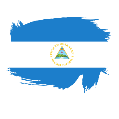 Painted flag of Nicaragua clipart