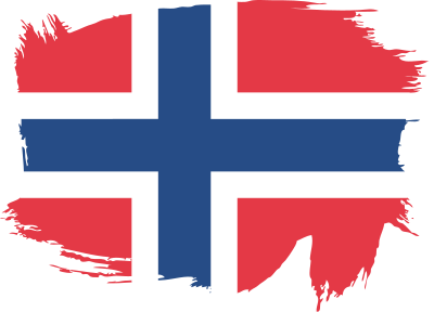 Painted flag of Norway clipart