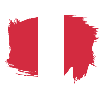 Painted flag of Peru clipart